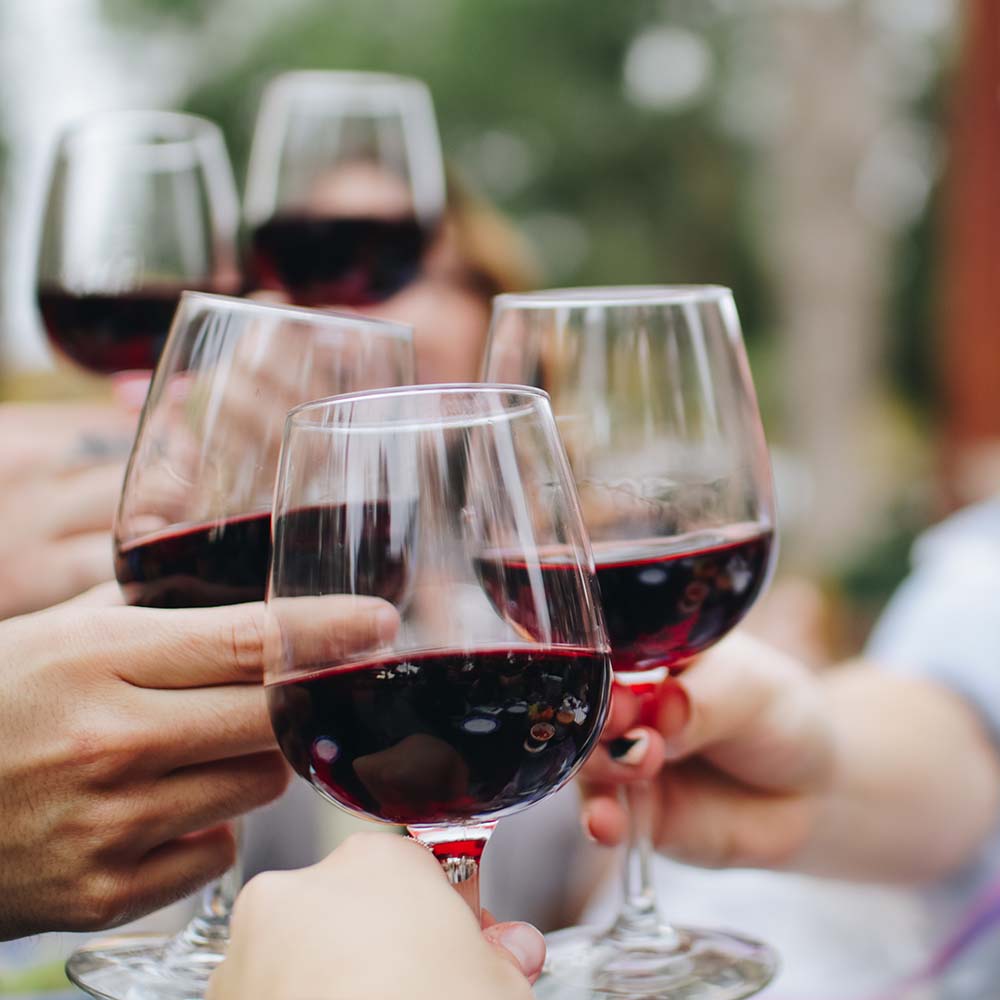 Enjoying wine near Portside Ventura Harbor in Ventura, California